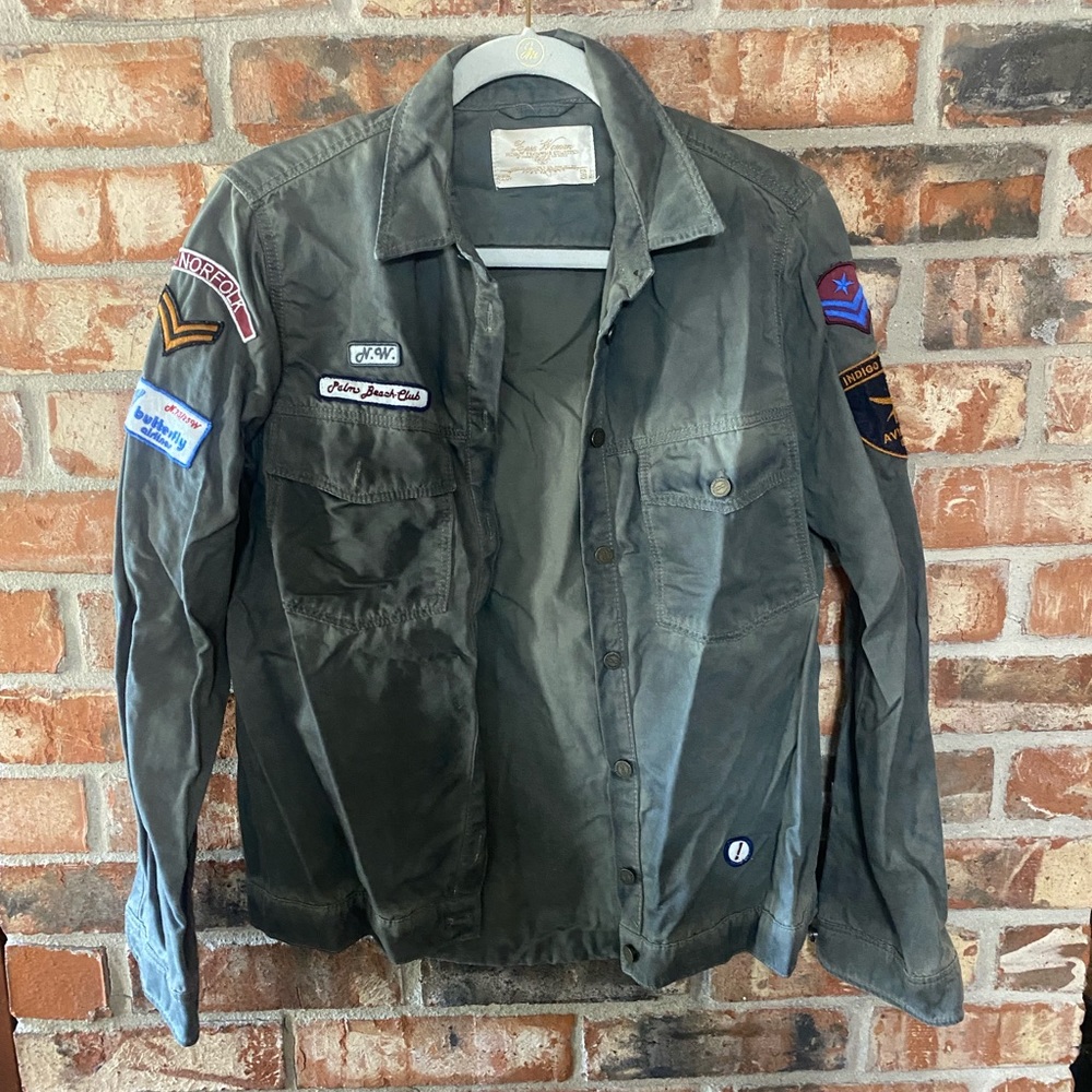 Zara button down with patches